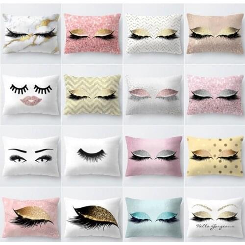 Lash Pillowcase Throw Pillows Eyelash Cushion Cover Home Decor Geometric Sofa cushion home decorative pillows Eye pillow cover