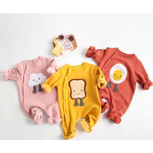 Baby boy clothes baby jumpsuit autumn and winter cartoon romper baby girl clothes cotton long-sleeved newborn romper