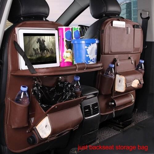 Car Seat Organizer Car Organizer Back Seat Protector PU Leather Car Storage Organizer with Foldable Table Tray Tablet Holder