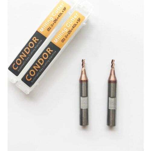 Original Xhorse CONDOR XC MINI Automatic Key Cutting Machines End Milling Cutter 2.0x6x40x3F Carbide Drill Bit
