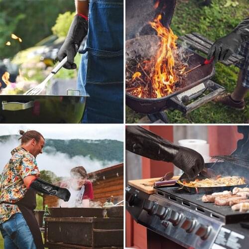 Inkbird BBQ Grill Gloves Barbecue Tools Oven Accessory Heat Resistant Neoprene Coating High Temperature Resistance Fireproof Kit