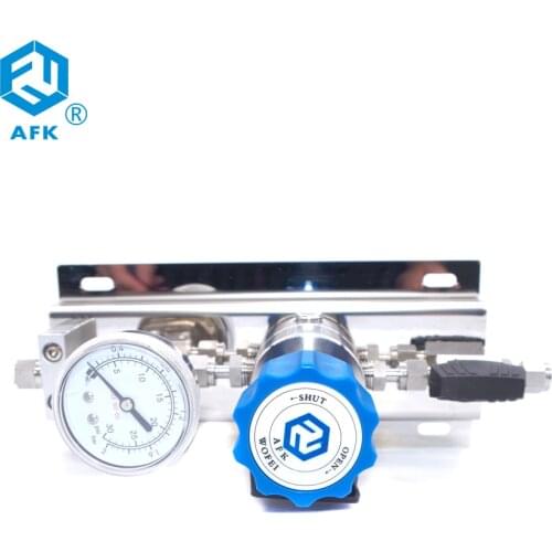 Stainless Steel 1/4" OD Gas Changeover Switching Control Panel Co2 Argon Helium Nitrogen Oxygen Gas Pressure Regulator