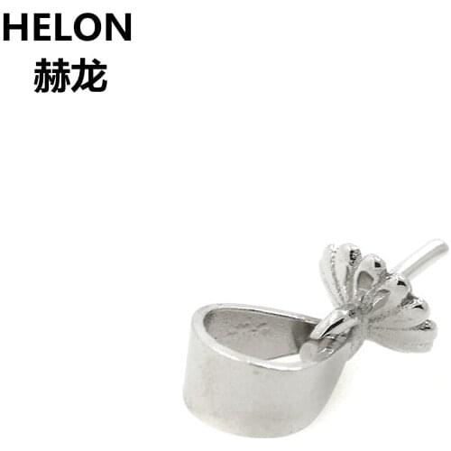 20pcs/lot 100% 925 Sterling Silver Pendant 7-13mm Pearl or Round Bead Semi Mount Pendant Setting for Women Wholesale