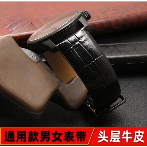 Genuine Leather Watch Band Mens Watchband for Ernest Borel EBOHR Armani First Layer Cowhide Bracelet Women 18 20mm Watch Strap