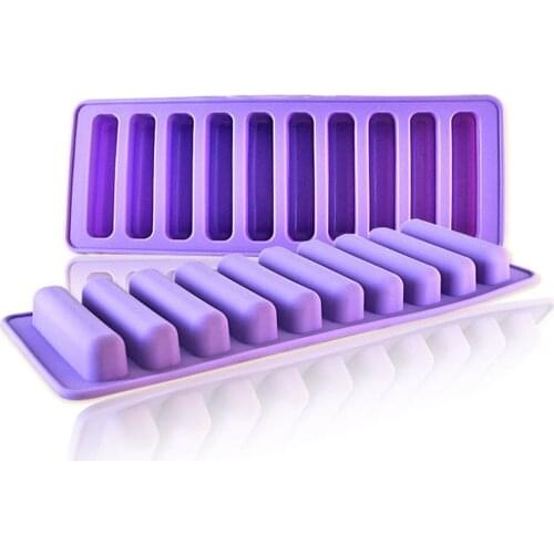 10 Grids Long Strip Shape Silicone Chocolate Mold Tray For Homemade Diy Baking Mould Cake Muffin Baking Mold Ice Cube Tray