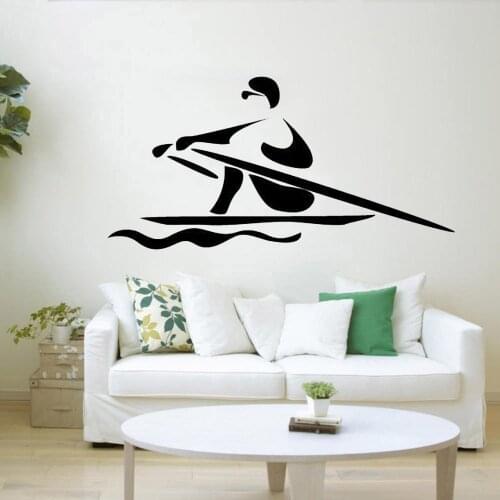 Sport Rowing Boating Wall Stickers Vinyl Home Interior Design Wall Declas For Living Room Classroom Decoration Wallpaper C668