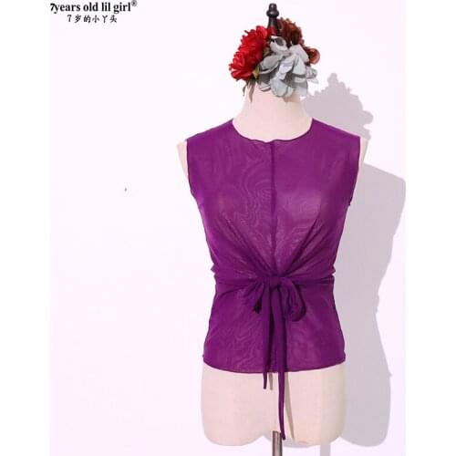 Original Design Belly Dance Top Taiwan Shuisha Long Body Knot Sleeveless CFF02