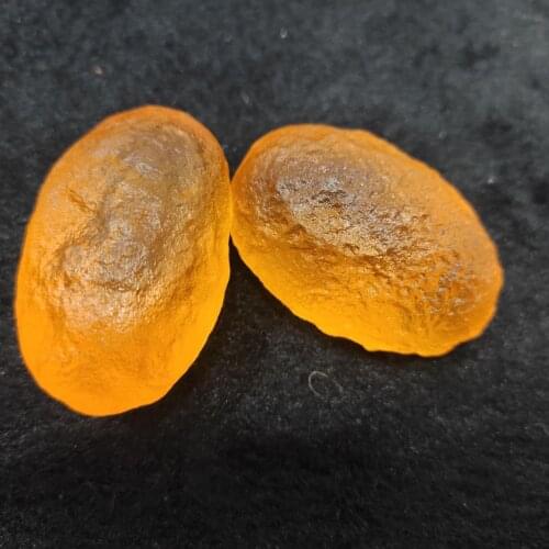 30g Moldavite Czech Meteorite Impact Glass Natural Rough Stone Bead Crystal Energy Stone orange