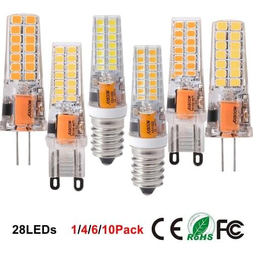 1pc G4 G9 E14 LED Light Bulb 85-265V 5W LED Lamp SMD 3528 Spotlight Chandelier Lighting Replace Halogen Lamps Silicone lamp