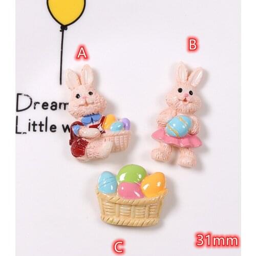 Cabochons Cartoon Rabbits 10pcs Resin Decoration Crafts Flatback Cabochon Scrapbooking Fit Phone Embellishments Diy Accessories