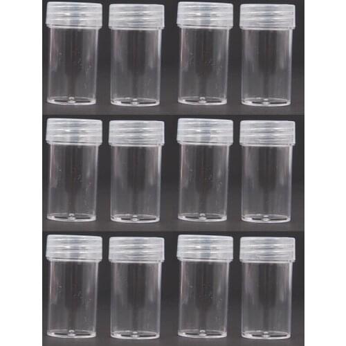 12pcs/lot Transparent Bottles For 5D Diamond Painting Kits Moasic Embroidery Accessories Cross Stitch Kits Dropshipping