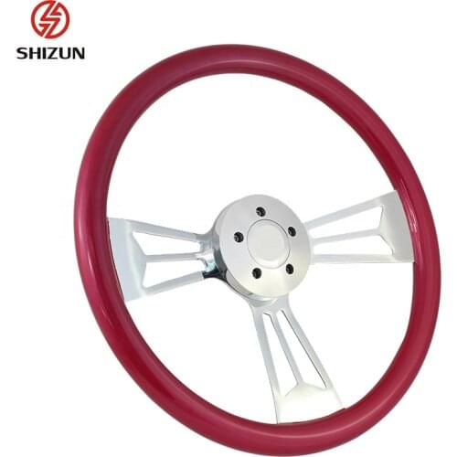 18" Custom personal design Stainless steel and Wood classic Steering Wheel 3 Spoke For Volvo For Kenworth