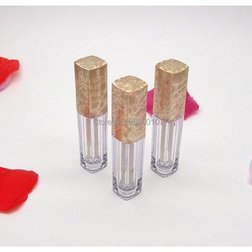 2.5ML Mini Empty Lip Gloss Bottle,Trial Installation Tube, Lipgloss Vial,Empty Square Lipstick Container F897
