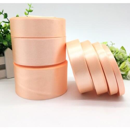 25 Yards 6 10 15 20 25 38 50mm Pastel Pink Silk Satin Ribbon For Wedding Party Decoration Invitation Card Gift Wrapping Supplies