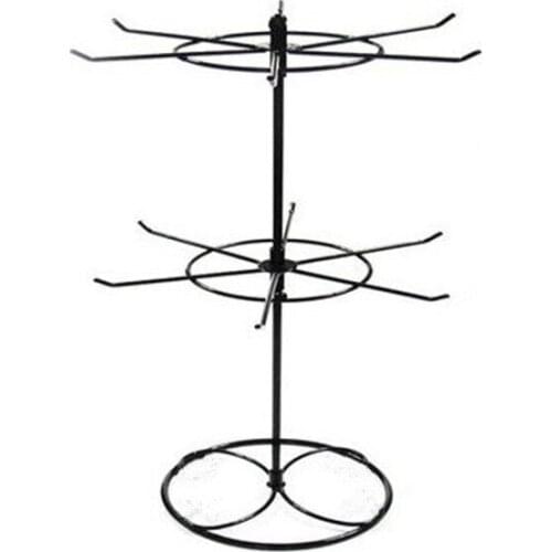 Accessories display prop Metal Necklace Chain Bracelet display stand fashion two tiers Rotation Jewelry Display holder Rack 5pcs