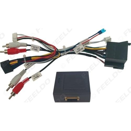 FEELDO 10Set Car Audio 16PIN DVD Player Power Calbe Adapter With Canbus Box For Fiat 500(2016+) Stereo Plug Wiring Harness