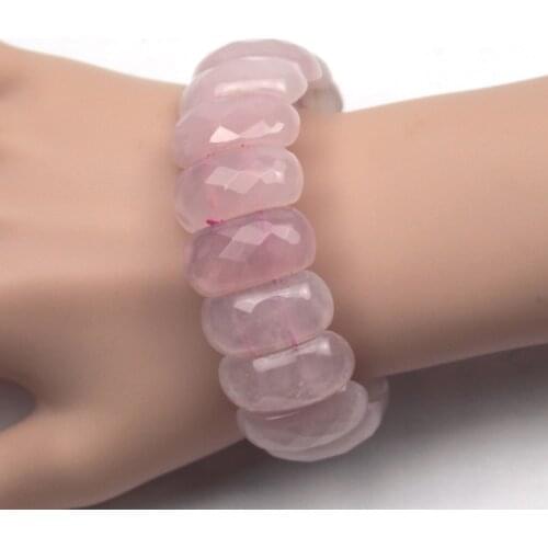 Natural rose quart stone bracelet natural stone bracelet DIY jewelry for woman for gift wholesale