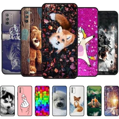 For Xiaomi Poco M3 Case 6.53" Silicon Soft Back Phone Cover For Poco M3 PocoM3 Global POCOPHONE Coque Bumper black tpu case