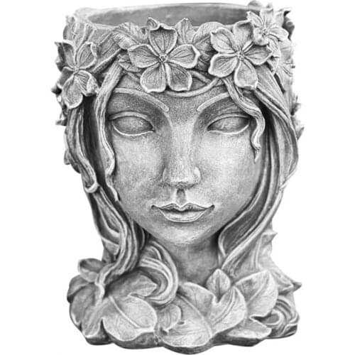 Durable Practical Figure Statue Flower Pot Ornament Plant Holder Lifelike