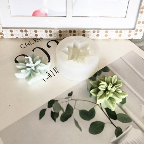 Flower Shape Candle Mold Aromatherapy Plaster Molds DIY Handmade Soap Crafts Fondant Cake Decoration Mould Candle Making