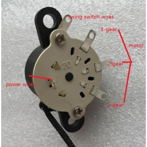 FW40-F3/FW40-8A 3 gears switch replacement for Midea wall mounted fan