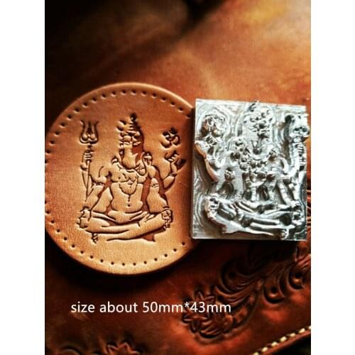 Ganesha pattern Hand-work unique design leather working tools carving punches stamp craft leather with leather carving tools
