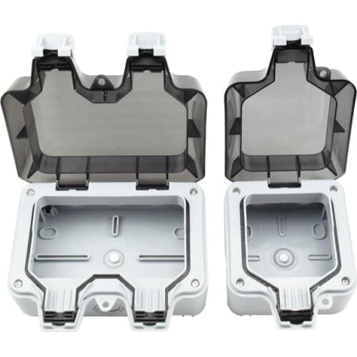 IP66 Outdoor bathroom wall waterproof socket box switch with torrential rain