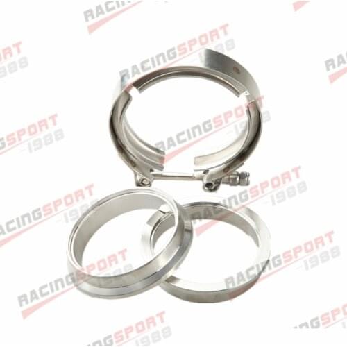 2.5" Self Aligning "Male/Female" V-Band Flange CNC Stainless Steel Clamp Kit