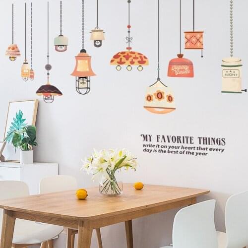 Colorful Creative Chandelier Wall Stickers Living Room Bedroom Sofa Background Decoration DIY Mural Decals Home Decor Wallpaper