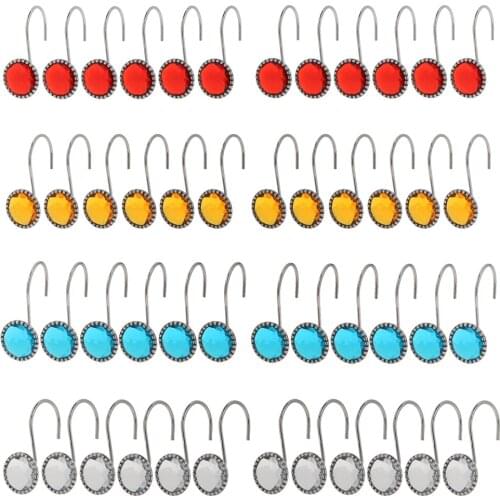 MagiDeal 9 Styles 12 Piece Shower Curtain Hook Drapery Valance Hanger Home Cafe Hotel Decor