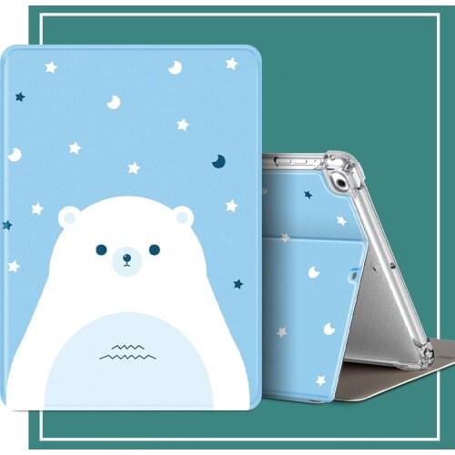 Cute Cartoon For iPad AIR 2 3 10.5 Pro 2019 7th 10.2 inch Case for iPad 2017 2018 9.7 Mini 5 Pro 11 Cover Capa Smart wake Cases