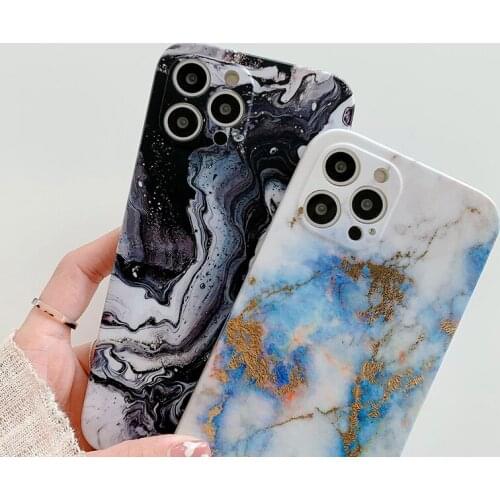 Luxury Marble Phone Case For iPhone 12 11 Pro Max 7 8 Plus X XR XS Max Soft Shockproof Back Cover