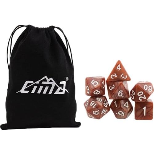 Dice Set Carry Bag Professional RPG Dragons Board Games for Adults Children Accessories D4-D20 Entertainment Gear Party Family