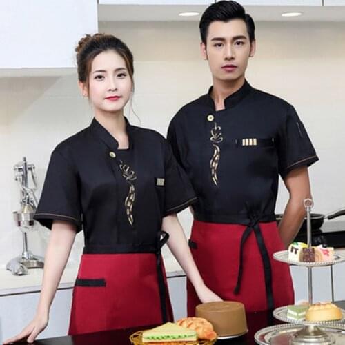New Chef Uniforms long sleeves and short sleeves Unique Hotel Restaurant Kitchen Cook Jackets For Men and Women Chef Clothing