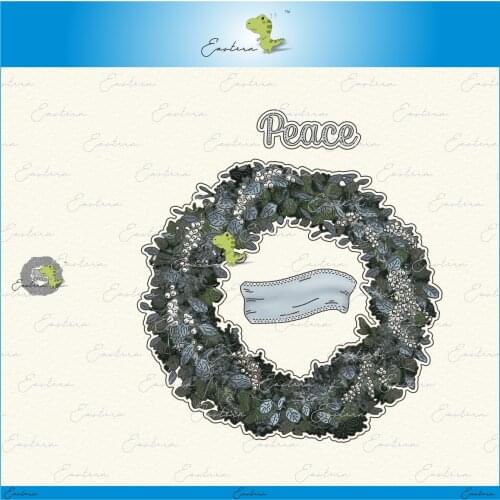 Peace Wreath metal cutting dies 2021 new diy molds Scrapbooking Paper Making die cuts crafts