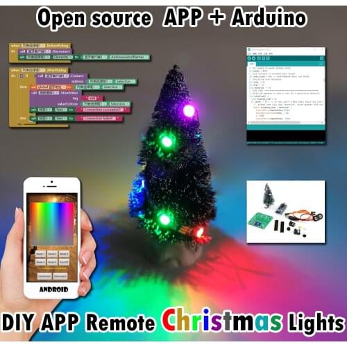 DIY Arduino christmas tree gift,Remote Controll WS2812 Using Bluetooth, Arduino nano,Open source Arduino project,arduino kit