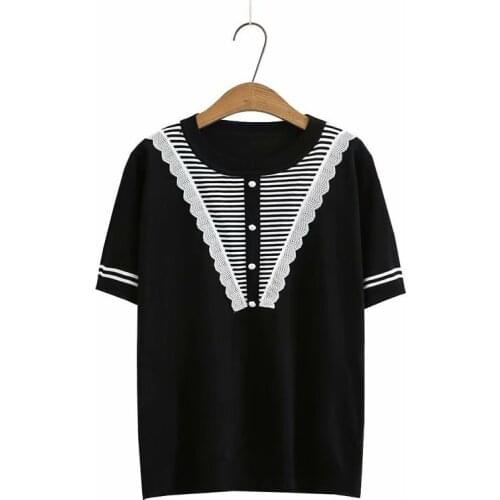 Plus Size XL-4XL Womens Ice Silk Summer Tshirts Short Sleeve Short Sleeve Slim White Black Tops False Two Pieces Oversized Tee