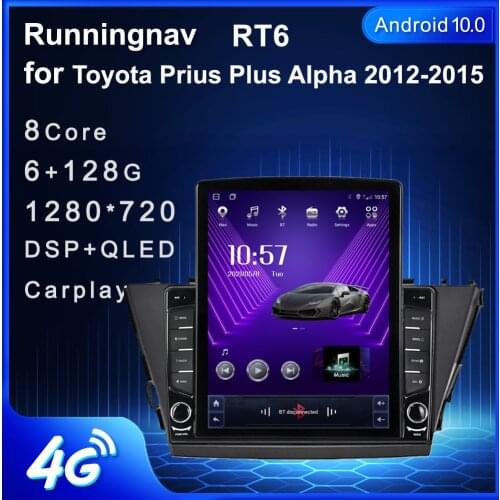 Runningnav For Toyota Prius Plus Alpha 2012-2015 Tesla Type Android Car Radio Multimedia Video Player Navigation GPS