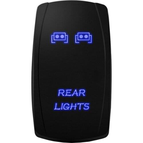 REAR LIGHTS DC 12V-24V Blue LED Light Laser Rocker Switch 5 Pins ON-OFF Switch for Car Boat universal usage Switches