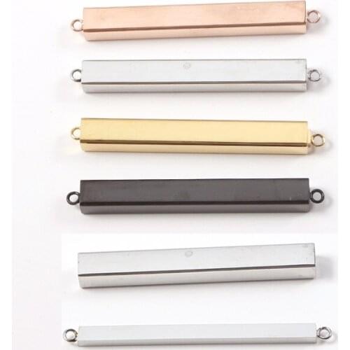 5Pcs/Lot Stainless Steel Hidden Pendant Charms Connectors For DIY Making Necklace Jewelry Gift Wholesale