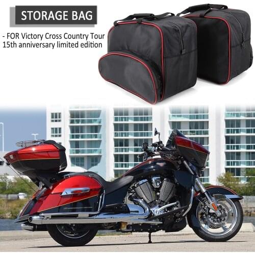Motorcycle Saddle Bags Side Storage Luggage Bag Inner Bag Liner FOR Victory Cross Country Tour 15th Anniversary Limited Edition