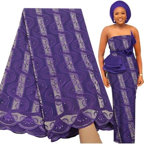 Fabricbob Swiss Voile Lace 2.5 or 5 Yards 100% Cotton Borer Embroidery African Lace Fabric 2021 Soft Nigerian Sewing Material