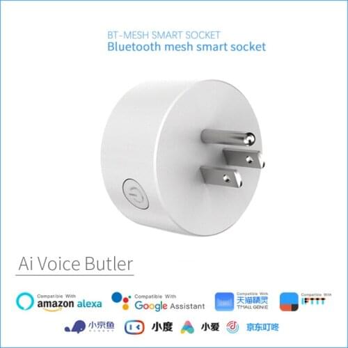 Smart Plug Socket US Plug Smart Home Bluetooth Mesh Smart Plug Power Monitor Timing Work With Alexa Google Home Hao Deng APP
