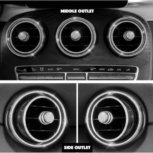 Interior Decorations Inner Air Vent Condition Front Cover for Mercedes Benz W205 C GLC Class X253 C253 (C-Front Air Vent)