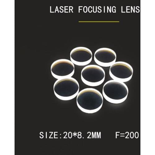 Weimeng 10 pieces 20*8.2mm F=200 optical glass laser focusing mirrors JGS1 QUARTZ 1064nm AR Plano-convex for laser machine