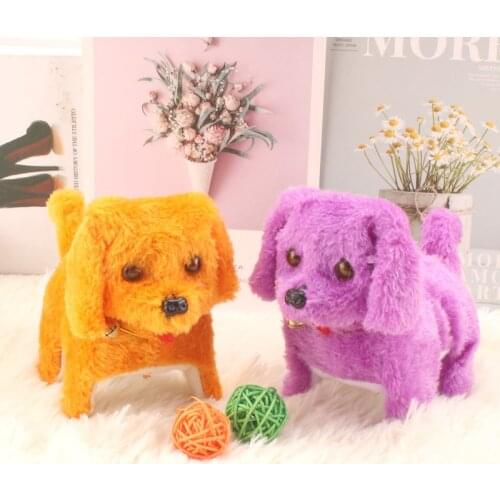 1Pcs Electric Plush Dog With Bright Eyes Walking Baby Toy Comfortable Soft Electronic Toy Random Color Kids Children Gift