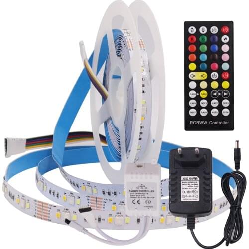 12V RGBCCT LED Strip Light With Remote Control SMD 5050 2835 90Leds/m Led Ribbon Diode Tape Waterproof TV Backlight Flexible 5M