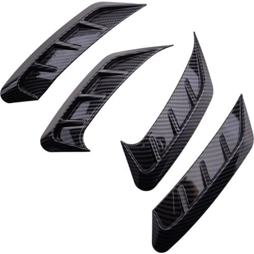 4Pcs/Set Car ABS Front & Rear Headlight Eyebrow Eyelid Cover Trim Frame Carbon Fiber Style Fit For Audi A4 B9 2020