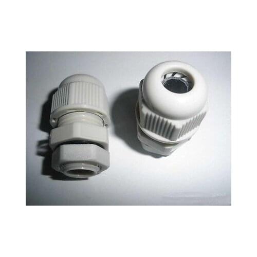 8~12 mm Nylon Electric Cable Waterproof PG13.5 Cable Gland off white x 10