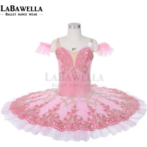 Pink professional ballet tutu for children girls performance ballet stage tutu costumes JY013